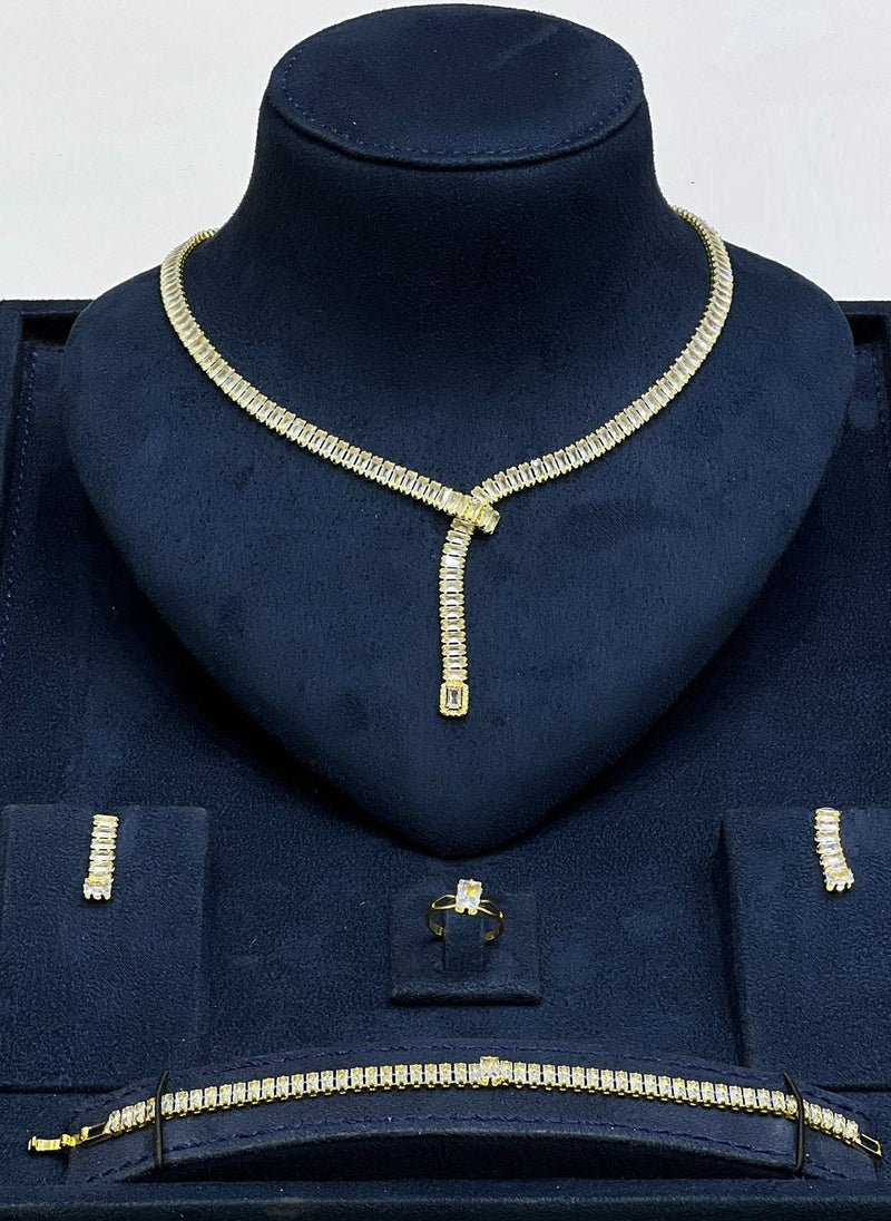 Baguette Lariat Jewelry Set - Image 3