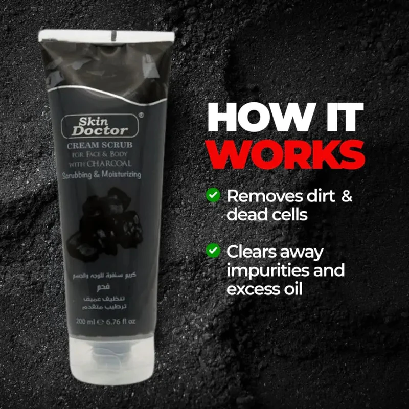 Skin Doctor - Cream Scrub with Charcoal
