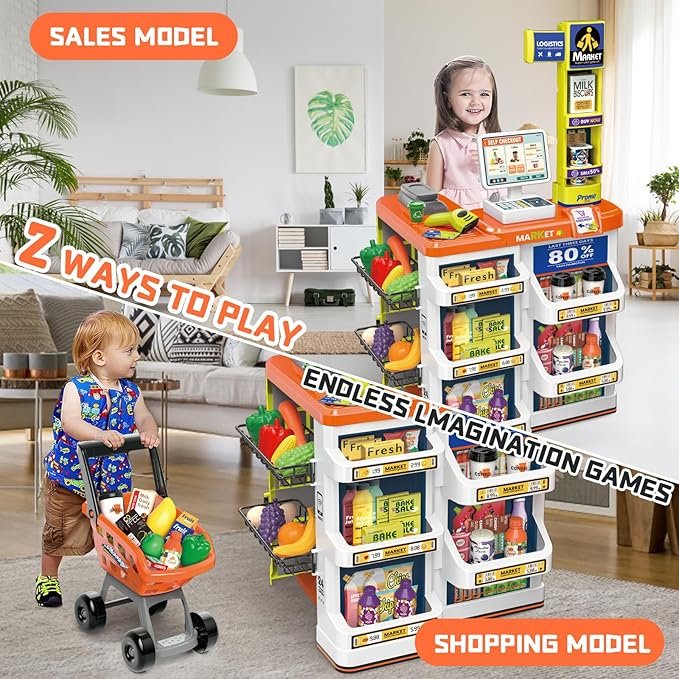 Supermarket Play Set for Kids - Image 3